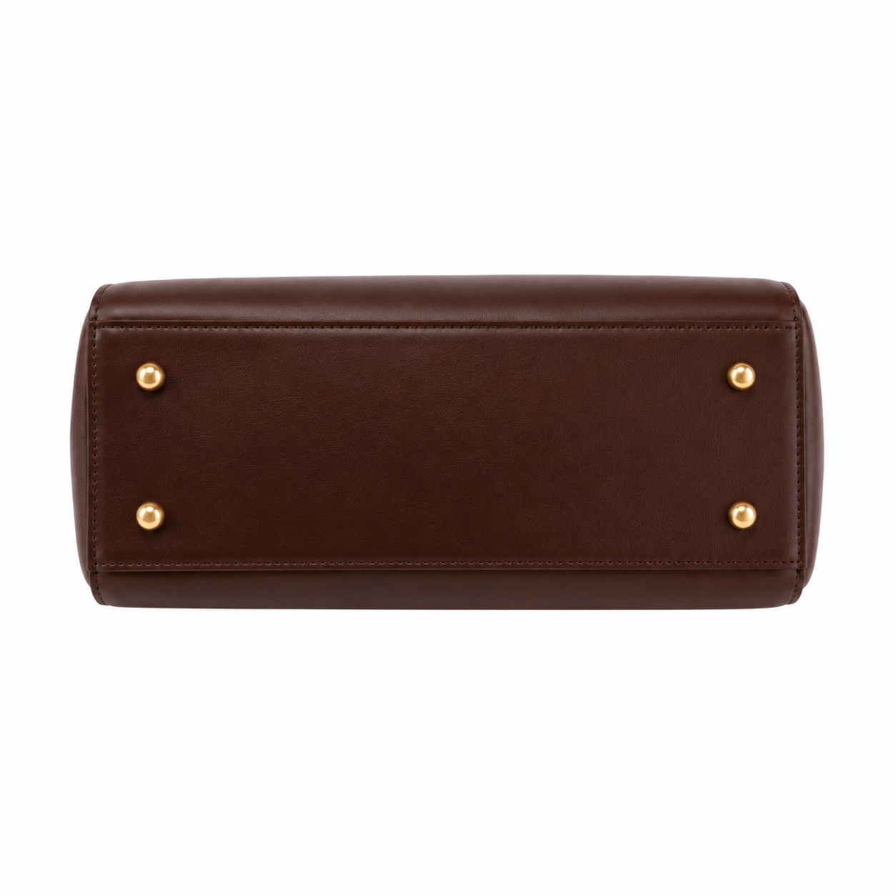 UrbanTote Brown Structured Satchel Handbag with Dual Handles