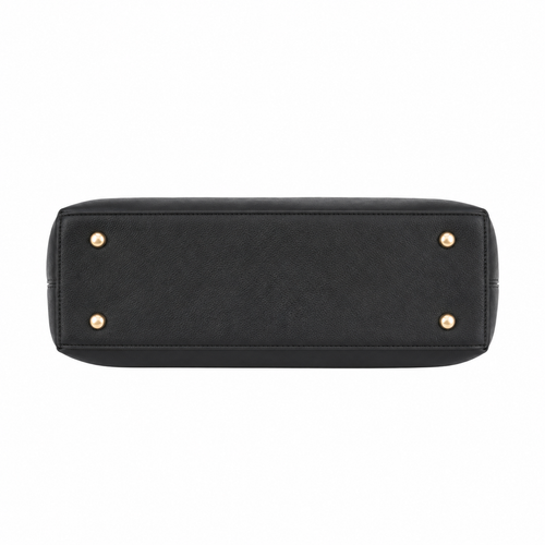 Urbantote Black Structured Tote Handbag with Zip Closure
