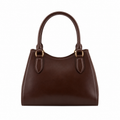 UrbanTote Brown Structured Satchel Handbag with Dual Handles