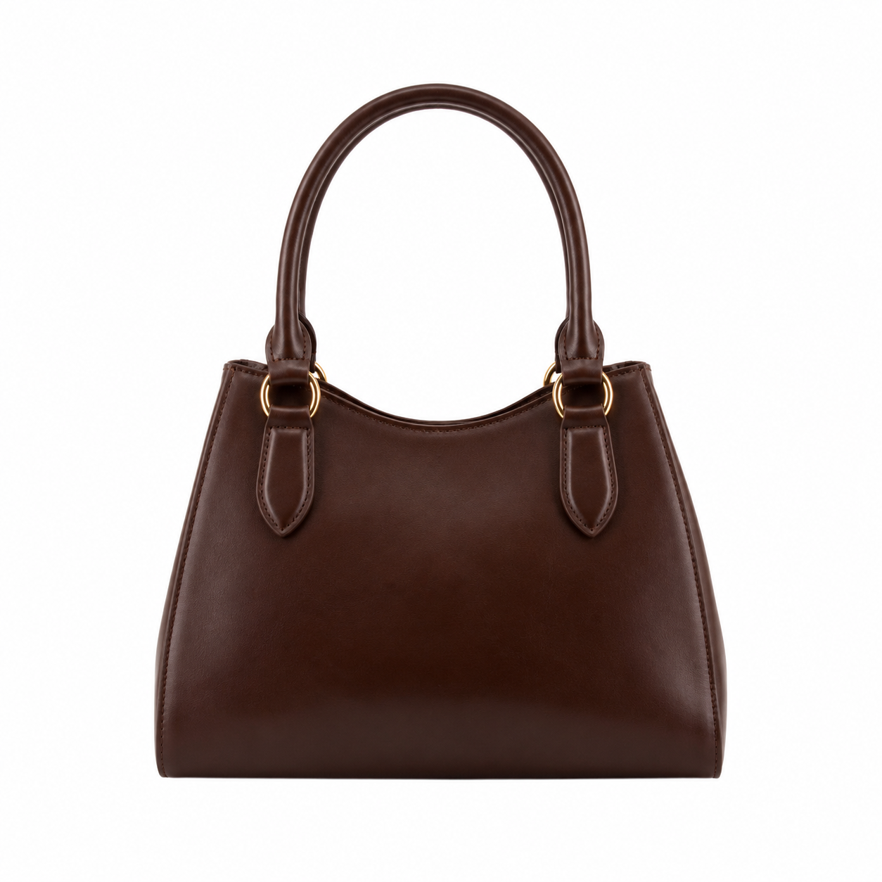 UrbanTote Brown Structured Satchel Handbag with Dual Handles