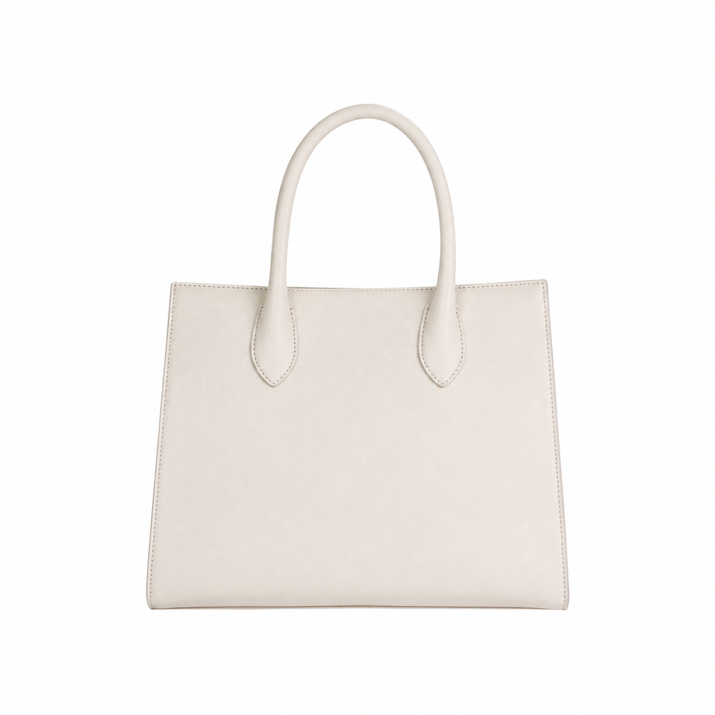 UrbanTote Ivory Structured Tote Bag for Women